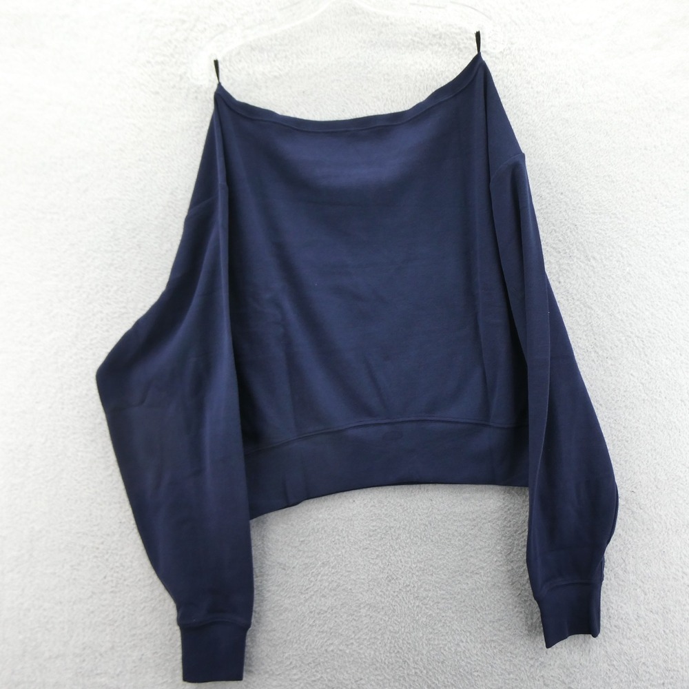 Certo Sweatshirt Womens Medium Dallas Cowboys Star Navy Blue Cropped Boat Neck - Picture 8 of 8
